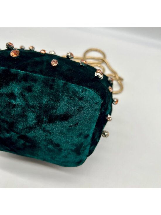 Madison West Green Velvet Party Bucket Bag main image 2